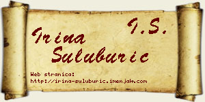 Irina Šuluburić vizit kartica